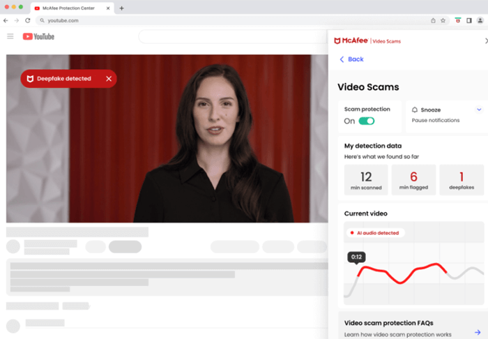 browser extension detect scam website and deepfake