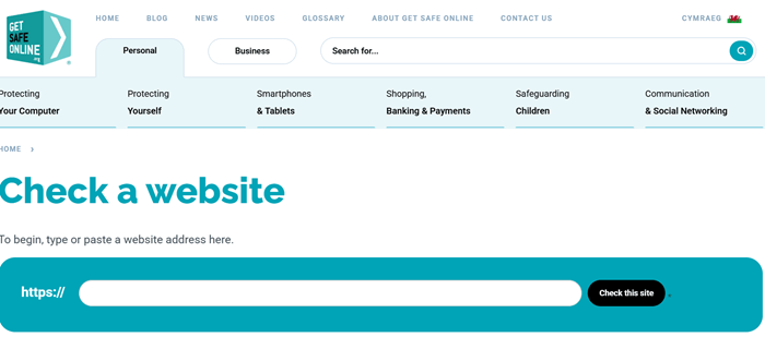 getsafeonline scam website checker