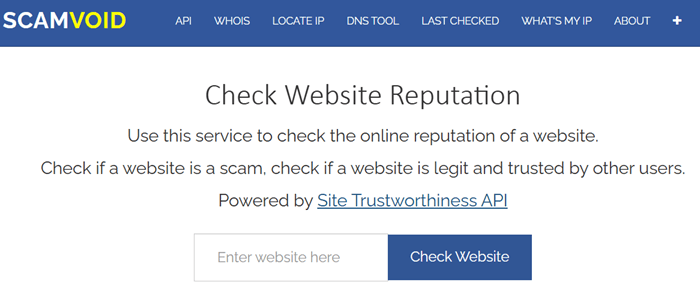 free scam checker website 