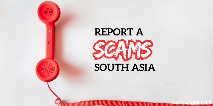 how to report a scam in south asia